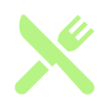 Fork and knife icon representing dining options