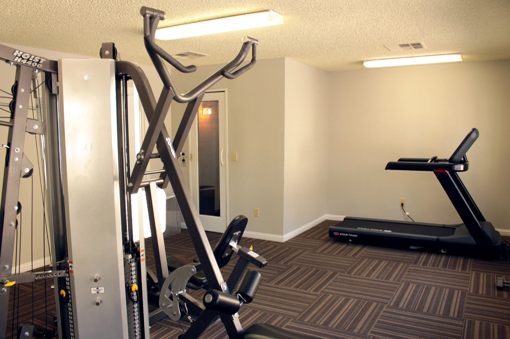 Photo of the on-site gym for residents