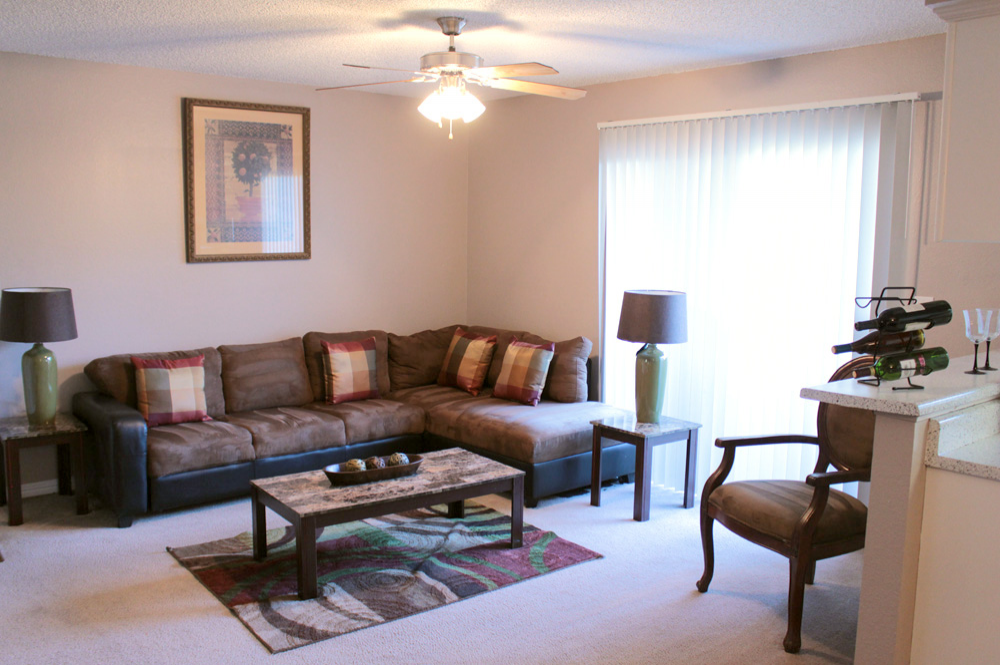 Interior photo of Sunset Springs apartment Living Room 1