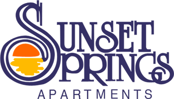 This company logo represents Sunset Springs Apartments online rental coupon.